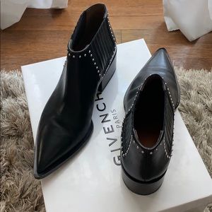 Givenchy black leather booties